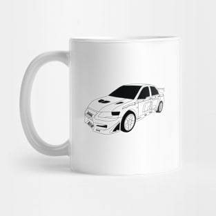 FF Lancer Evo VI Black Outline Mug